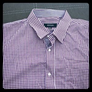 Bogari XL purple gingham long sleeved shirt